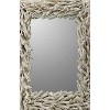 A&B Home 29" Rectangular Wall Mirror White: Rattan Frame, Modern Decor, No Assembly, Wall Mount - 2 of 3