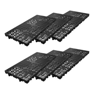 Plastic Pallets for Basement Storage (Set of 6) - Waterproof Floor Pallets, Ventilated Grid Design, HDPE Heavy Duty Storage Pads for Garage/Kitchen - 1 of 4