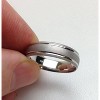Pompeii3 Mens 10K White Gold Comfort Sandblast Finish Wedding Band - 2 of 4