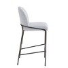 2-Pack Metal Bar Stools with Backs Antique Bronze, Upholstered Bar Stool Counter Height, Industrial Bar Stool Curved Back Footrest-Koiai - 4 of 4