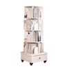 TOAOTBNBO 5 Tier Rotating Bookshelf with Drawer, Floor-Standing Bookcase With Stroage Cabinet, Wood Display Book Shelf for Bedroom - 2 of 4