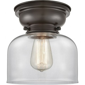 Large Bell-1 Light Flush Mount in Industrial Style-8 Inches Wide by 7.15 Inches High - 1 of 1