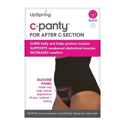 UpSpring C-Panty C-Section Recovery High Waist Underwear - Black - L/XL