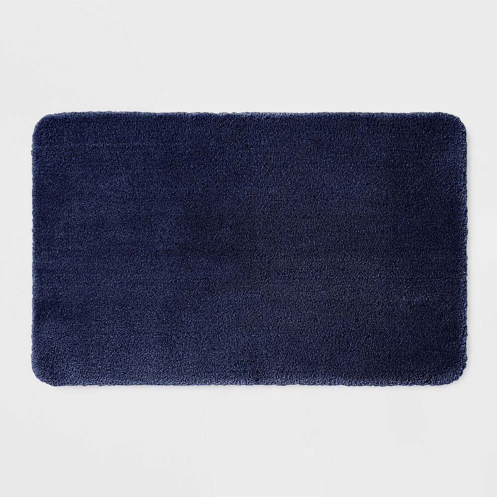 23"x37" Performance Nylon Bath Rug Navy Blue - Threshold