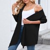 Women's Lightweight Cardigan Sweaters Open Front Long Sleeve Casual Loose Thin Cardigans - 2 of 4