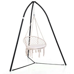 Costway Hanging Chair Stand with Hanging Chain Heavy Duty Metal 440 lbs Weight Capacity - 1 of 4