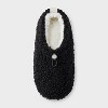 Women's Faux Shearling Pull-On Slipper Socks with Metal Toggle & Grippers - image 3 of 4