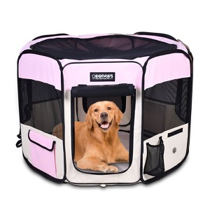 GOOPAWS 2-Door Portable Soft-Sided Dog, Cat & Small Pet Exercise Playpen - 1 of 4
