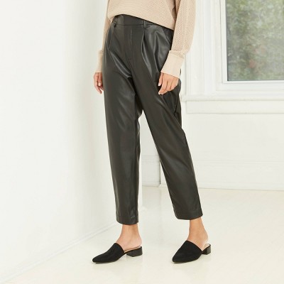 tapered leather pants