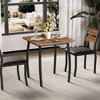 3 Piece Dining Table Set for 2, Small Kitchen Table Set with 2 Upholstered Chairs and Metal Frame & Wood Tabletop, Apartment, Home Kitchen - 4 of 4