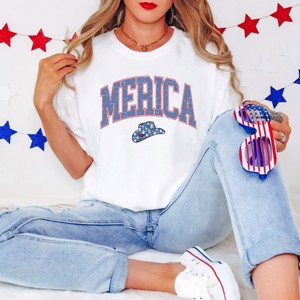 Simply Sage Market Merica Cowboy Hat Garment Dyed Tee - 1 of 4