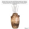 Uniquewise 23-Inch Brown Antique-Inspired Fiberglass Tall Floor Vase - Farmhouse Boho Decor for Living Rooms, Entryway Tables, and Wedding Tables - 4 of 4
