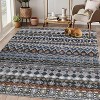 Runner Rug Vintage Distressed Geometric Hallway Carpet Machine Washable Non-Slip Indoor Long Rug Non-Shedding Accent Carpet - 2 of 4