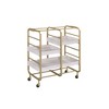 Rolling Serving Cart with 3 Removable Trays & Open Storage ¨C Wood & Metal Frame with Casters, Ideal for Kitchen, Bar, or Living Room - 2 of 2