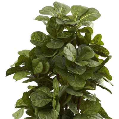 Verdant Charm 6' Silk Fiddle Leaf Fig in Decorative Planter