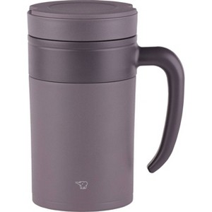 Zojirushi 16oz Stainless Steel Tea Tumbler with Handle Brown: Travel Mug for Hot Beverages, Hand Wash - 1 of 4