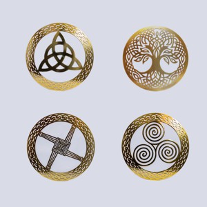Slickblue Celtic 12" Metal Wall Decor Set – Irish Symbols, 2 Different Collection & Finish, Gift for Home or Celebration - 1 of 4