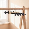 Unique Bargains Wooden Circle Hook Pants Hanger with Clips 2 Pcs - 4 of 4