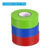 Unique Bargains PVC Non-Adhesive Durable Flagging Tapes for Trail Outdoor Red/Blue/Green 3 Pcs 1-1/5"x147' - 3 of 4