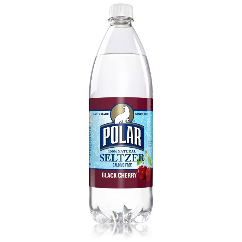 Polar Black Cherry Seltzer - 1L (33.8 fl oz) Bottle, 1 of 6