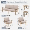 Captiva Designs 7PC Outdoor Patio Cross-Band Back Conversation Set with Thick Cushions for Deck, Garden, or Poolside - 2 of 4