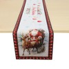 Unique Bargains Christmas Table Runner Santa Claus on Sleigh Polyester Red White Black 71x14 Inch 1 Pc - 4 of 4