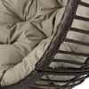 Layla Indoor/Outdoor Hanging Basket Chair: Wicker Weave, Metal Frame, Plush Cushions - Christopher Knight Home - 4 of 4