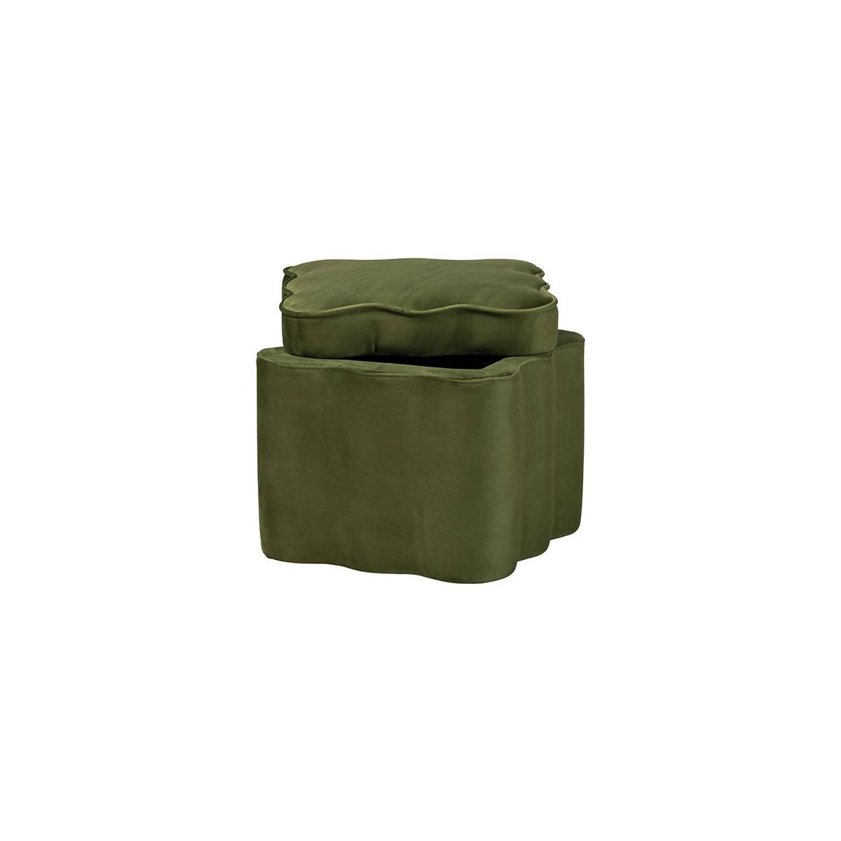 bali & pari,Baxton Studio Paulina Velvet Storage Ottoman, Scalloped - thumbnail 9