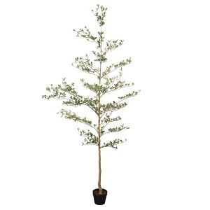 SEVOBAL Artificial Trees, 7-Foot Tall Artificial Olive Tree for Indoor Living Room and Corner Decoration, Green, 45.28"*7.28"*84" - 1 of 4