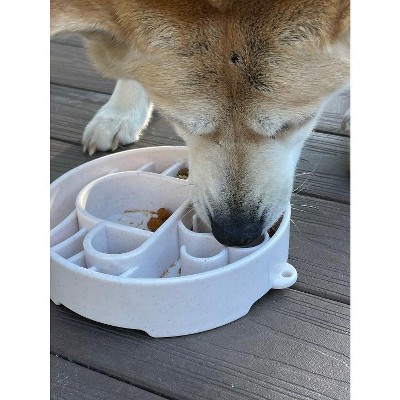 Java Mocha Speckle Slow Feeder Dog Bowl