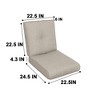 PAGED 2-piece Set Outdoor Chair Cushions,44 x 22 inch,Tufted Patio Furniture Cushions with Waterproof and Fade-Resistant - 3 of 4