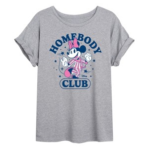 Women's - Disney - Minnie Homebody Club Oversized Graphic T-Shirt - 1 of 4