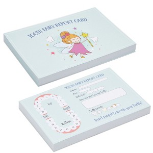 Bright Creations 40 Pack Tooth Fairy Cards for Kids, 4x6 In Tooth Fairy Notes with Name, Age, Date, and Tooth Grade Fields (Light Blue) - 1 of 4
