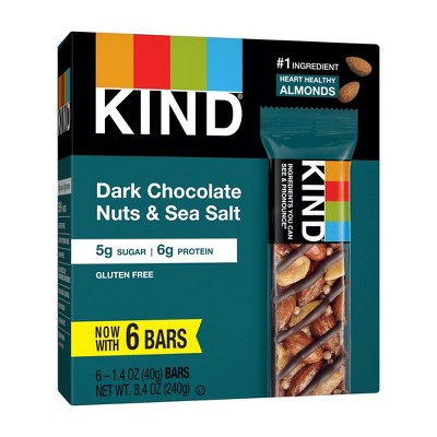 KIND Dark Chocolate Nut with Sea Salt Bars - 14oz/6ct