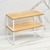 2 Pack Cabinet Organizer Shelf, Kitchen Counter Shelves, Kitchen Storage, Spice Rack, Stackable, Expandable, Metal and Engineered Wood - 3 of 3