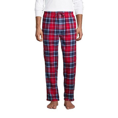 Lands' End Men's Tall Flannel Pajama Pants - 2x Large Tall - Rich Red ...