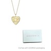 Adornia 14k Gold Plated CZ Fluted Heart MOM Necklace - 4 of 4