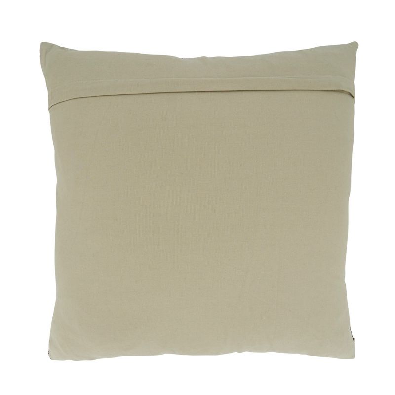 Saro Lifestyle Banded Cotton Throw Pillow With Down Filling, 2 of 4