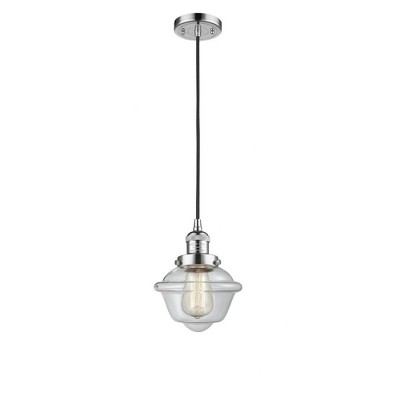 Oxford - 1 Light Cord Hung Mini Pendant In Traditional Style-8 Inches Tall and 7.5 Inches Wide
