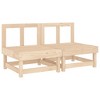 vidaXL Garden Middle Sofa Natural Pine Solid Pine Wood Medium Modular - 2 of 2