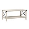 NicBex Rustic Farmhouse Coffee Table Industrial Metal-X Frame & Lower Shelf Easy Assembly for Living Room - 3 of 4