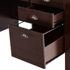 Tangkula Wooden Computer Writing Desk Office Study Table with Drawers Black/Walnut - 4 of 4