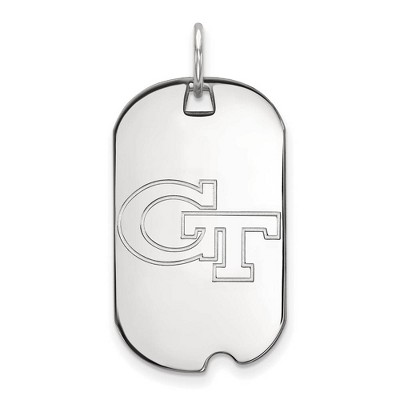 Black Bow Jewelry 14k White Gold Georgia Tech Yellow Jackets NCAA Pendant