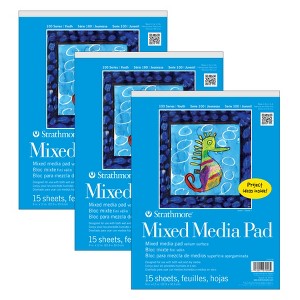 Strathmore 100 Series Mixed Media Pad, 15 Sheet, 9x12 inch, Pack of 3 - 1 of 2