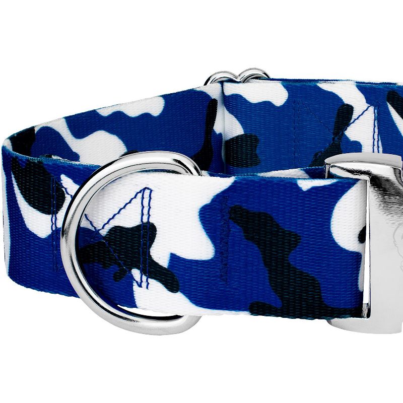 Country Brook Petz 1 1/2 Inch Premium Royal Blue and White Camo Dog Collar, 4 of 5