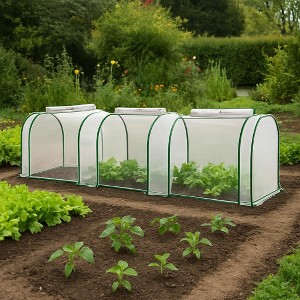 Greenhouses for Outdoors Heavy Duty, Portable Fast-up Plant Greenhouses, Large Walk in Green Houses for Outside with Roll-Up Door & Reinforced Frame - 1 of 4