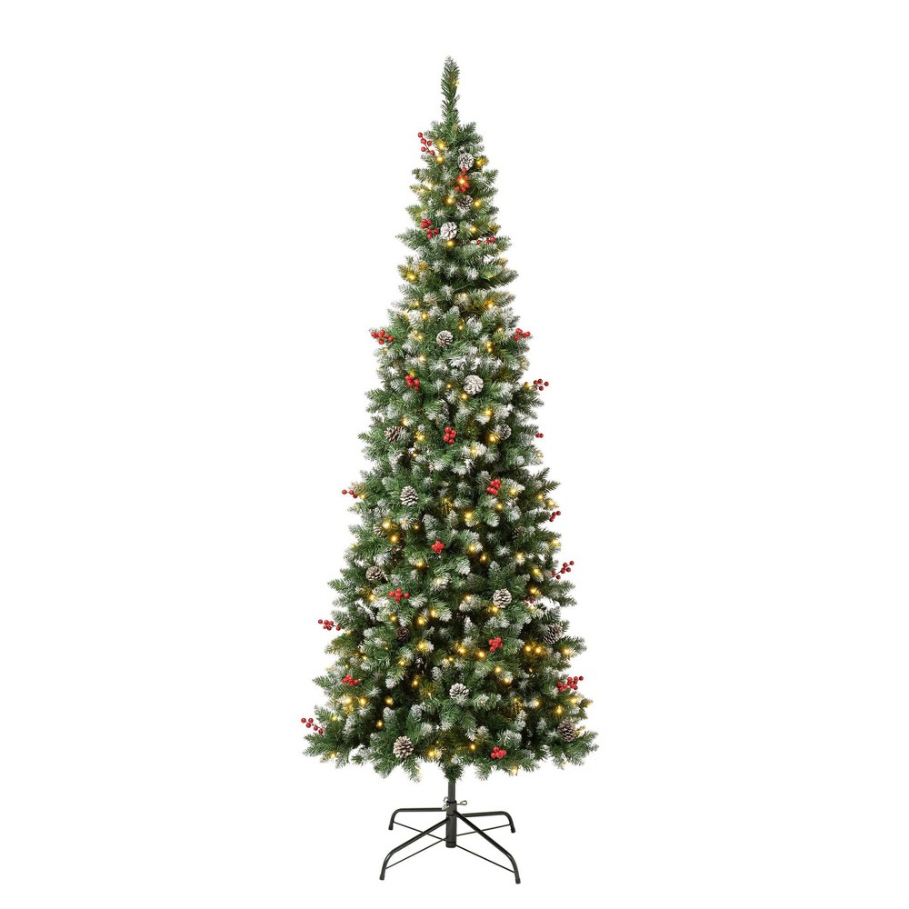 Photos - Garden & Outdoor Decoration National Tree Company First Traditions 7.5' Pre-Lit LED Slim Cullen Hinged 