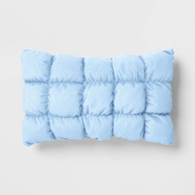 Lumbar Puffy Bread Pillow Sky Blue - Room Essentials™