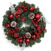 9ft Prelit Christmas Garland with Battery-Operated Lights, Silver Balls & Pine Cones - Indoor/Outdoor Mantle & Stair Decor - 4 of 4