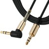 Sanoxy 3.5mm Male to M Aux Cable Cord L-Shaped Right Angle Car Audio Headphone Jack (Black) - 3 of 4